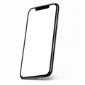 iPhone Mockup — Isolated Angle Three Quarter — High-Resolution Transparent PNG | bulkmockup | Commercial Use | MockupBulk