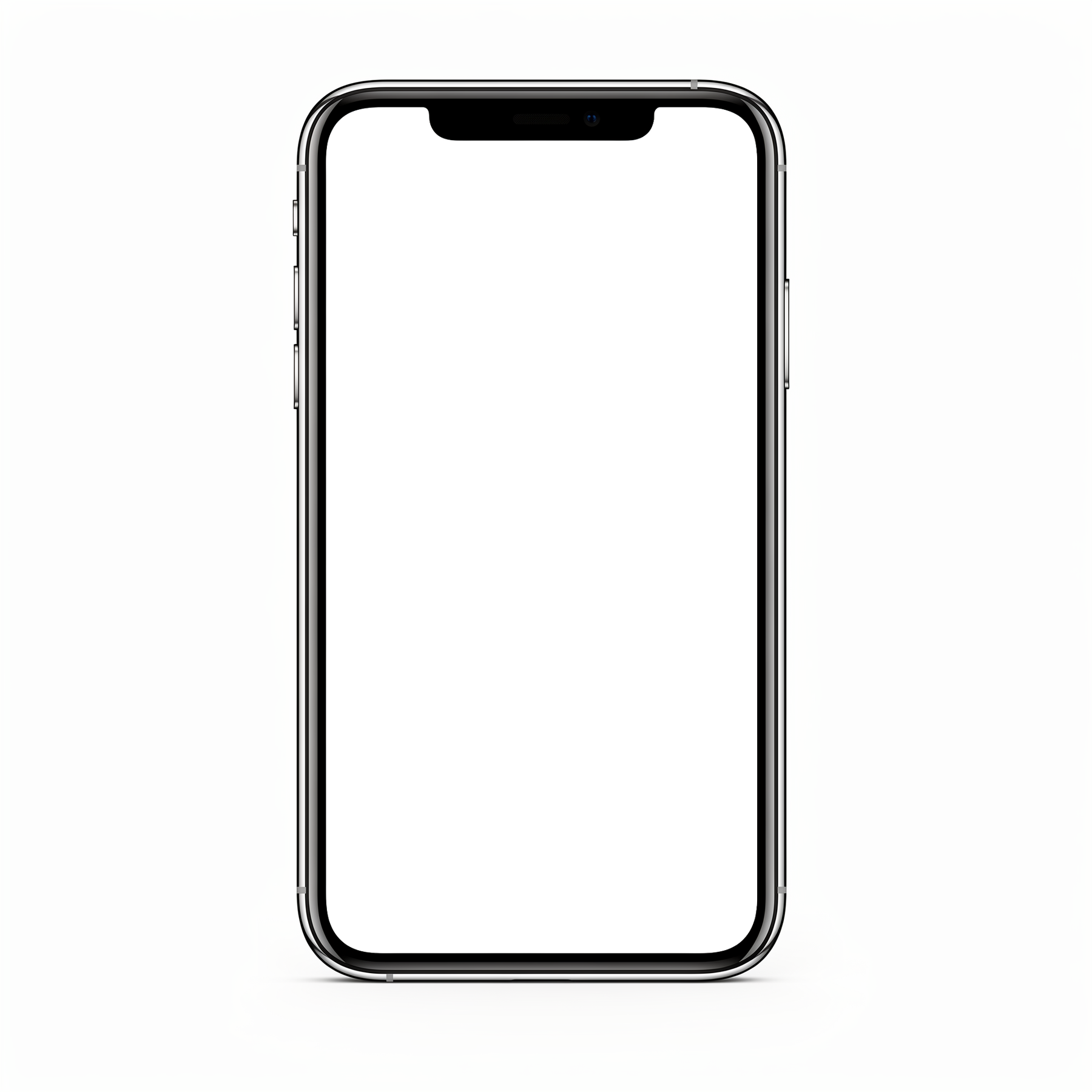 iPhone Mockup | Isolated Front Flat Portrait | PNG Mockup Template | bulkmockup | For App & Web Designers | MockupBulk