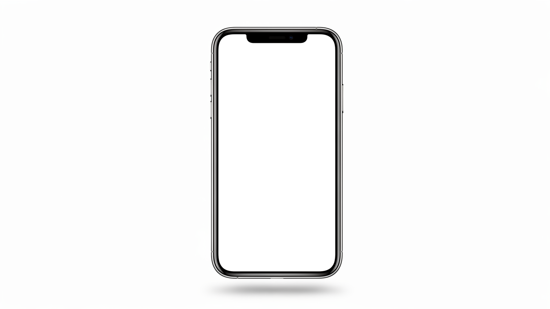 iPhone Mockup — Isolated Front With Shadow — Device Mockup PNG | bulkmockup | Commercial Licence Included | MockupBulk