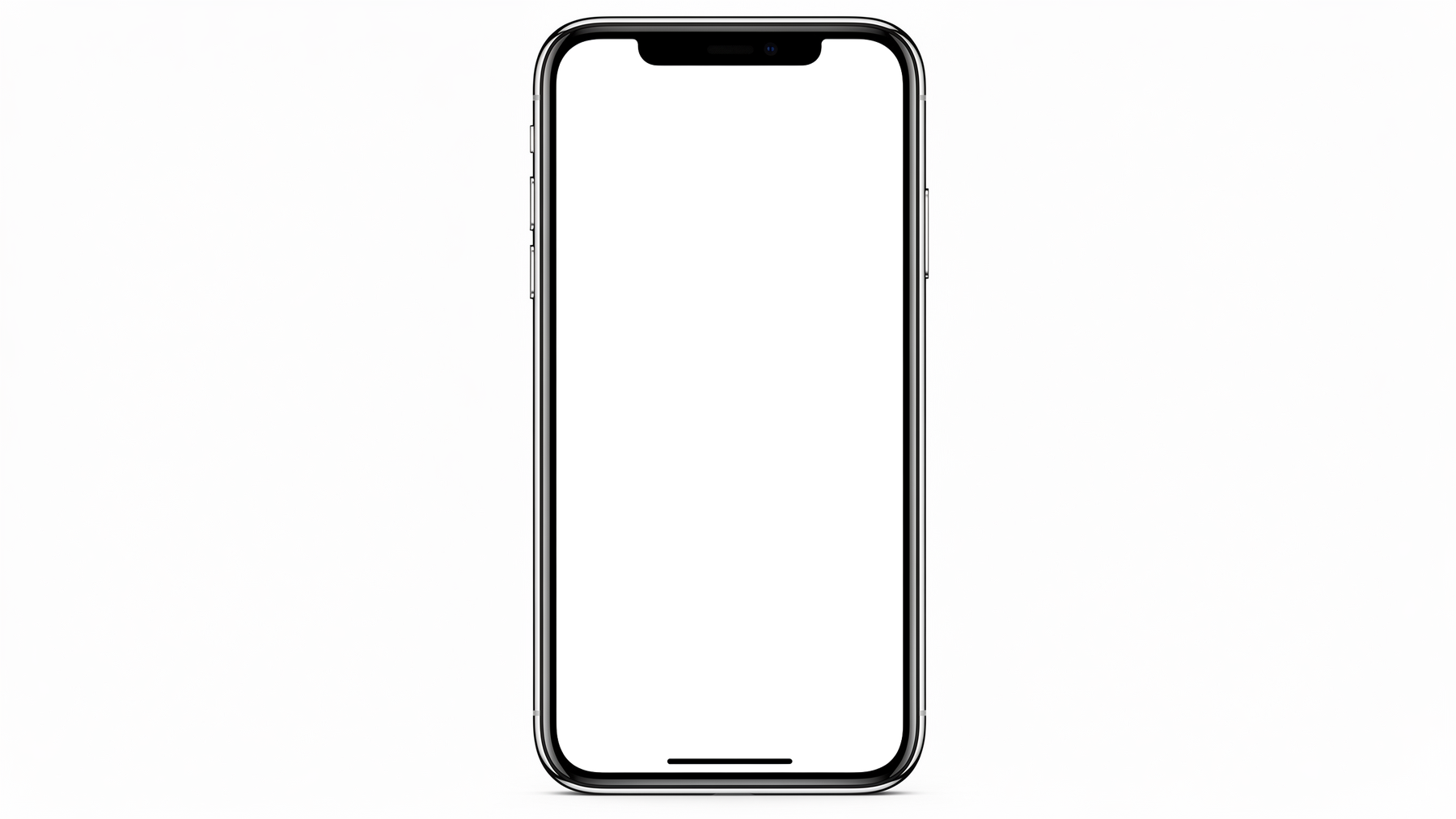 Isolated Side Profile iPhone Mockup | Device Screen PNG | bulkmockup Template | For Portfolio & Showcase | MockupBulk