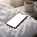 iPhone Mockup | No P Bed Morning | Device Mockup PNG | bulkmockup | Commercial Licence Included | MockupBulk