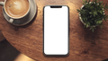 No P Cafe Table Coffee iPhone Mockup | Screen Mockup PNG | bulkmockup Download | For UI/UX Designers | MockupBulk