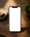 No P Cafe Table Coffee iPhone Mockup | PNG Screen Template | bulkmockup Instant Download | Commercial Licence | MockupBulk