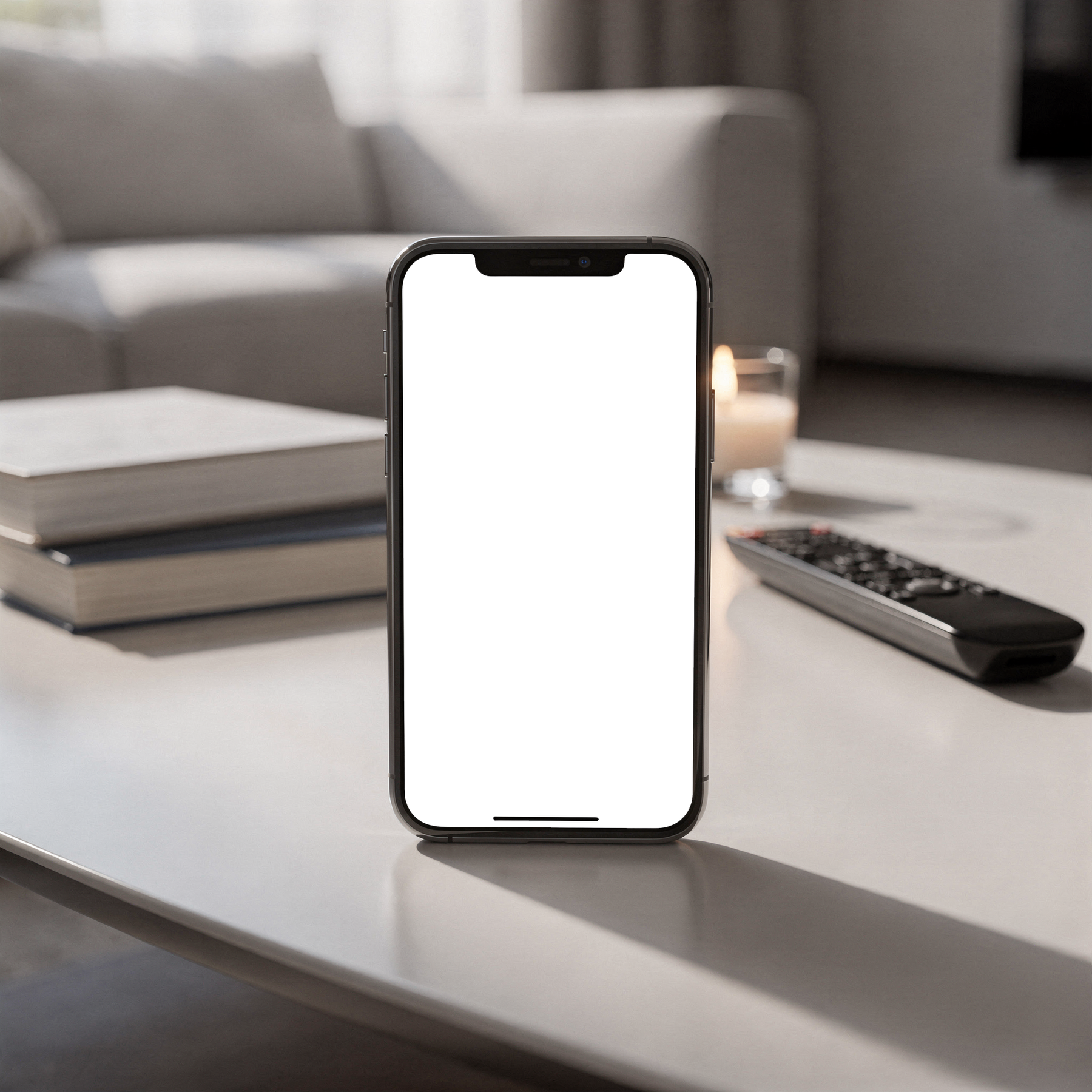 No P Coffee Table Book iPhone Mockup | PNG Mockup Template | bulkmockup | For App & Web Designers | MockupBulk