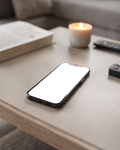 No P Coffee Table Book iPhone Mockup | High-Res PNG with Transparent Screen | Commercial Use | bulkmockup | MockupBulk