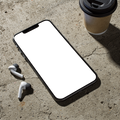 No P Concrete Industrial iPhone Mockup | Device Mockup PNG | bulkmockup | Commercial Licence Included | MockupBulk