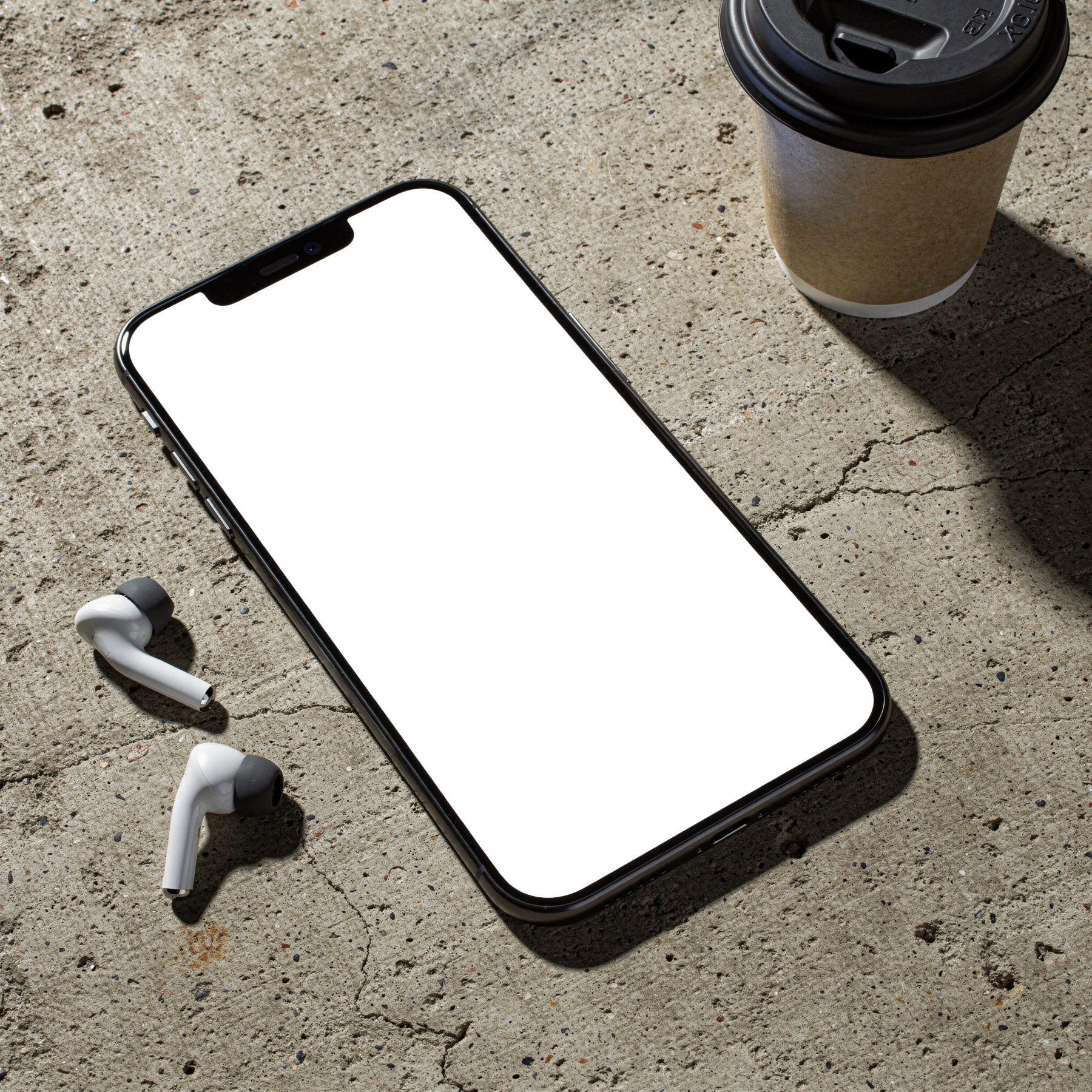 No P Concrete Industrial iPhone Mockup | Device Mockup PNG | bulkmockup | Commercial Licence Included | MockupBulk