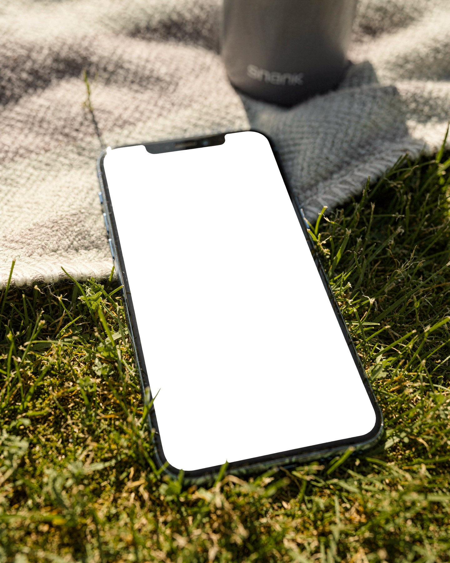 No P Grass Picnic iPhone Mockup | Screen Mockup PNG | bulkmockup Download | For UI/UX Designers | MockupBulk