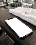 iPhone, No P Gym Bench Bottle | Device Mockup PNG | bulkmockup | Commercial Licence Included | MockupBulk