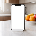 iPhone Mockup | No P Kitchen Counter Stand | bulkmockup Transparent Mockup | PNG Download | Commercial Use | MockupBulk