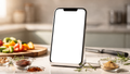 No P Kitchen Recipe iPhone Mockup | Transparent Screen PNG Download | Commercial Licence | bulkmockup