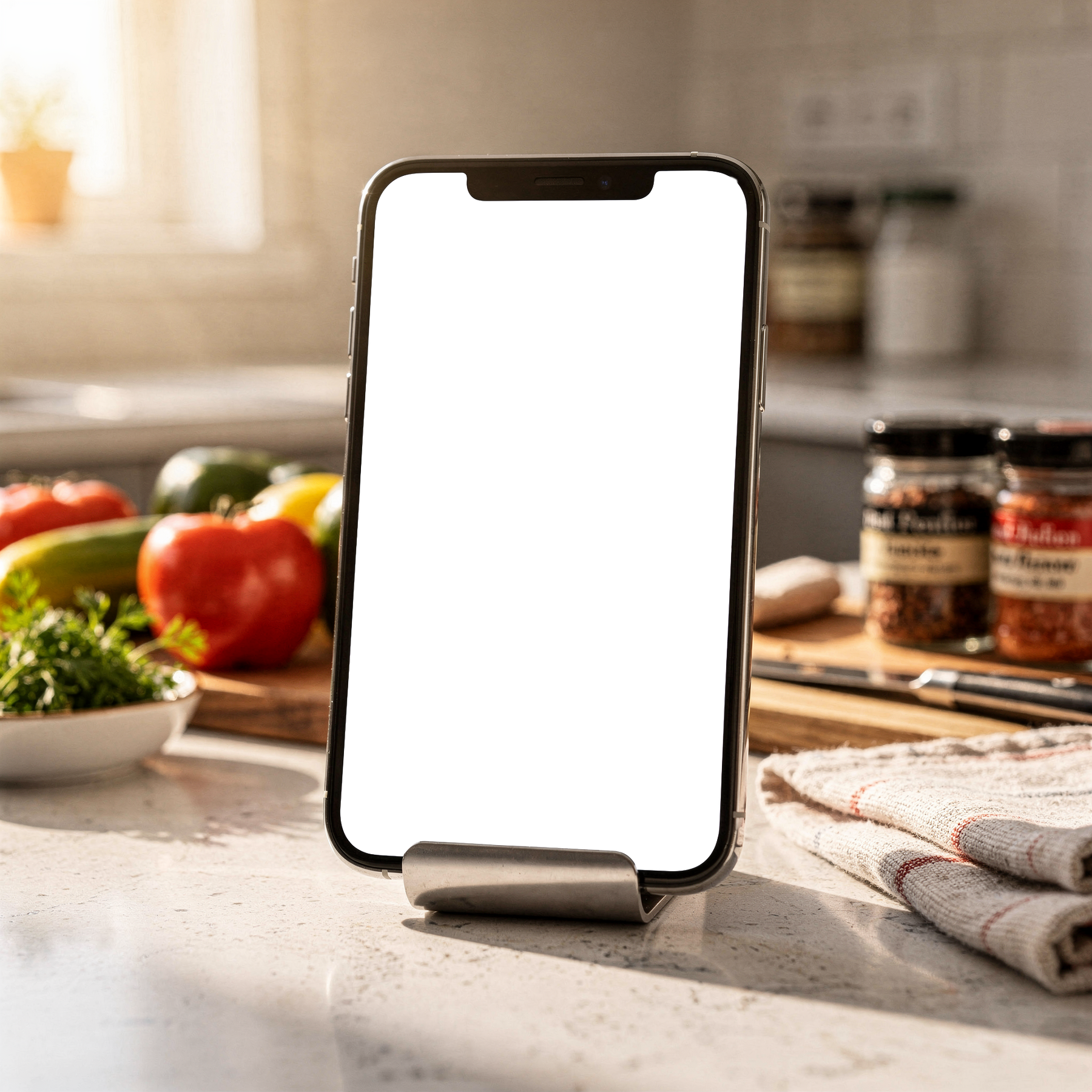 iPhone Mockup | No P Kitchen Recipe | Device Mockup PNG | bulkmockup | Commercial Licence Included | MockupBulk