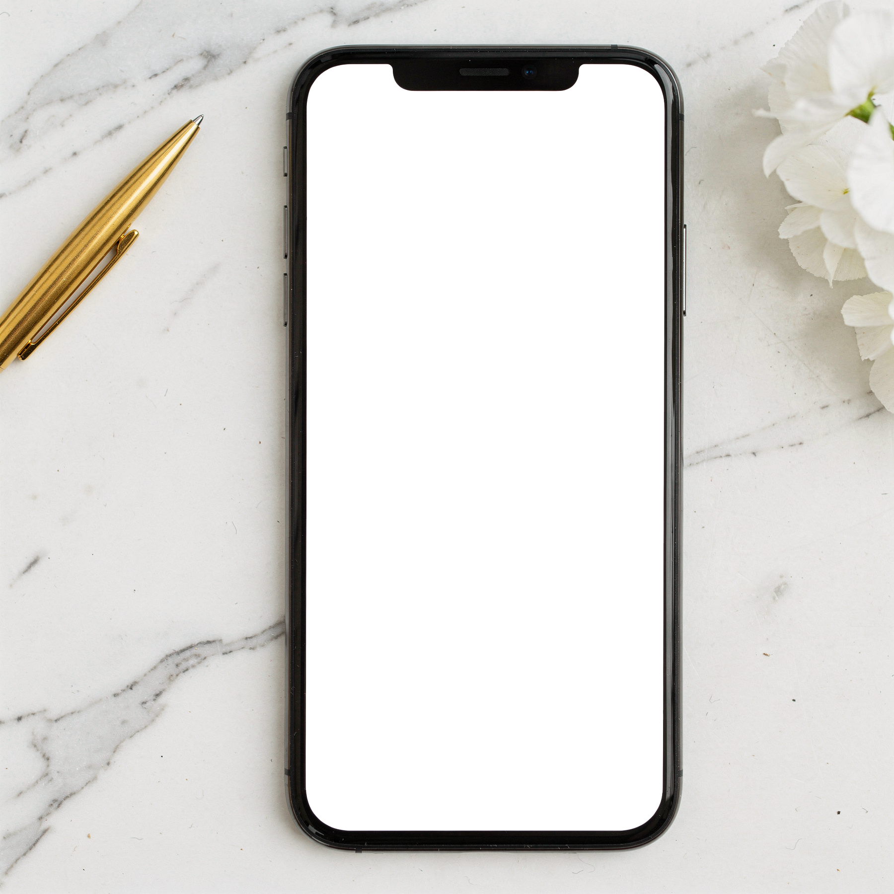 iPhone Mockup | No P Marble Gold | Screen Mockup PNG | bulkmockup Download | For UI/UX Designers | MockupBulk