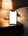 iPhone, No P Nightstand Lamp | Device Mockup PNG | bulkmockup | Commercial Licence Included | MockupBulk