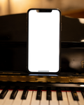 iPhone Mockup — No P Piano Music — Device Screen PNG | bulkmockup Template | For Portfolio & Showcase | MockupBulk