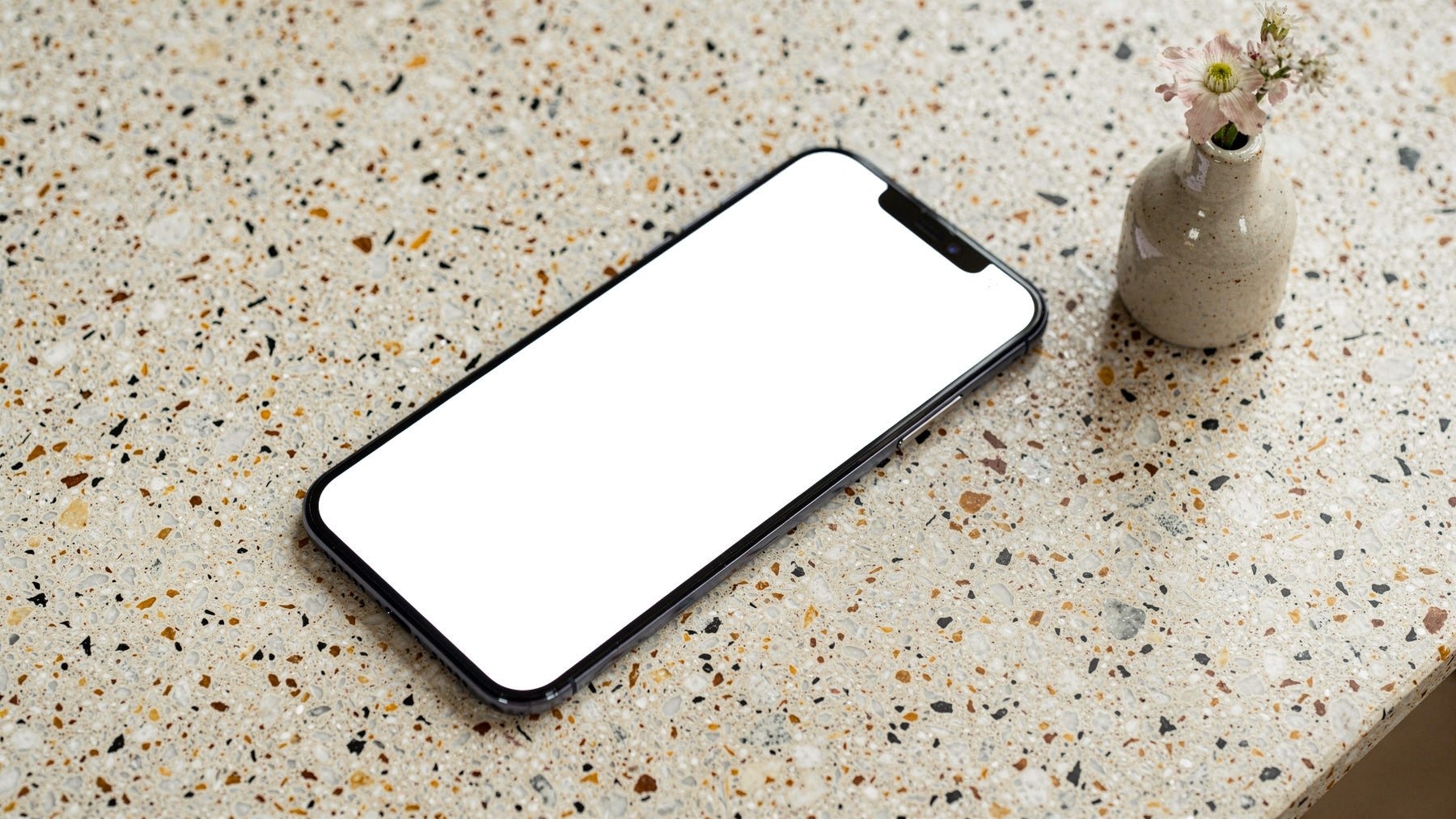 iPhone, No P Terrazzo Modern | Screen Mockup PNG | bulkmockup Download | For UI/UX Designers | MockupBulk