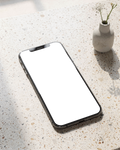iPhone Mockup — No P Terrazzo Modern — Instant PNG Download | Transparent Screen | Commercial Use | MockupBulk