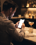 iPhone, People Bar Man Cocktail | High-Resolution Transparent PNG | bulkmockup | Commercial Use | MockupBulk