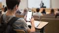 iPhone Mockup | People Classroom Student Lecture | High-Res PNG Mockup | bulkmockup | Commercial Licence | MockupBulk