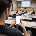 iPhone Mockup | People Classroom Student Lecture | Transparent Screen PNG Download | Commercial Licence | bulkmockup