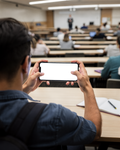 People Classroom Student Lecture iPhone Mockup | Device Mockup PNG | bulkmockup | Commercial Licence Included | MockupBulk