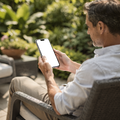 People Garden Man Patio iPhone Mockup | bulkmockup Transparent Mockup | PNG Download | Commercial Use | MockupBulk