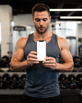 People Gym Man Weights iPhone Mockup | bulkmockup Transparent Mockup | PNG Download | Commercial Use | MockupBulk