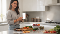 iPhone Mockup — People Kitchen Woman Cook — High-Resolution Transparent PNG | bulkmockup | Commercial Use | MockupBulk