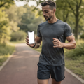 iPhone, People Park Man Jog | PNG Mockup Template | bulkmockup | For App & Web Designers | MockupBulk