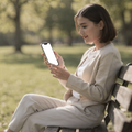 iPhone Mockup — People Park Woman Bench — Screen Mockup PNG | bulkmockup Download | For UI/UX Designers | MockupBulk