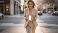 People Street Woman Walk iPhone Mockup | PNG Mockup Template | bulkmockup | For App & Web Designers | MockupBulk