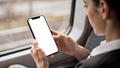 iPhone Mockup — People Train Woman Landscape — Device Mockup PNG | bulkmockup | Commercial Licence Included | MockupBulk