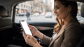 People Uber Woman Backseat iPhone Mockup | Instant PNG Download | Transparent Screen | Commercial Use | MockupBulk